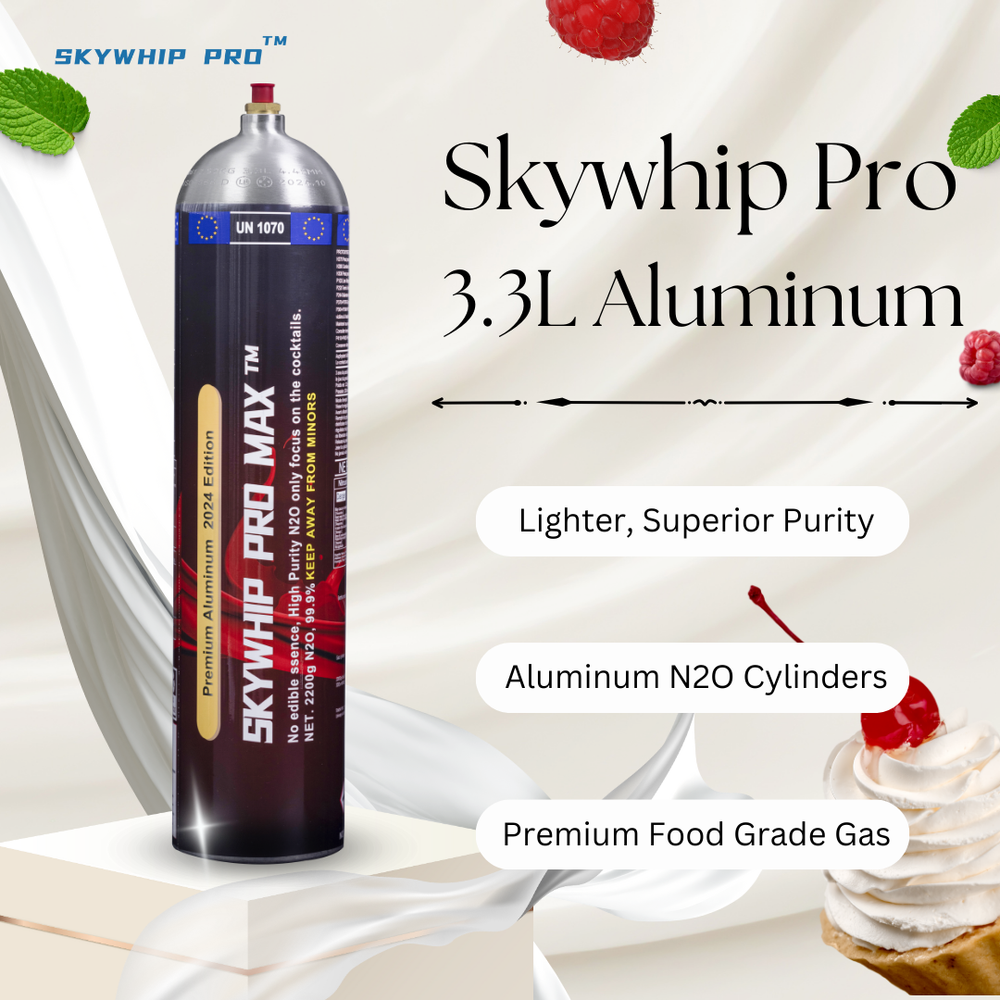 Aluminum Skywhip 3.3L Cream Chargers – Lightweight & Ultra-Pure N2O