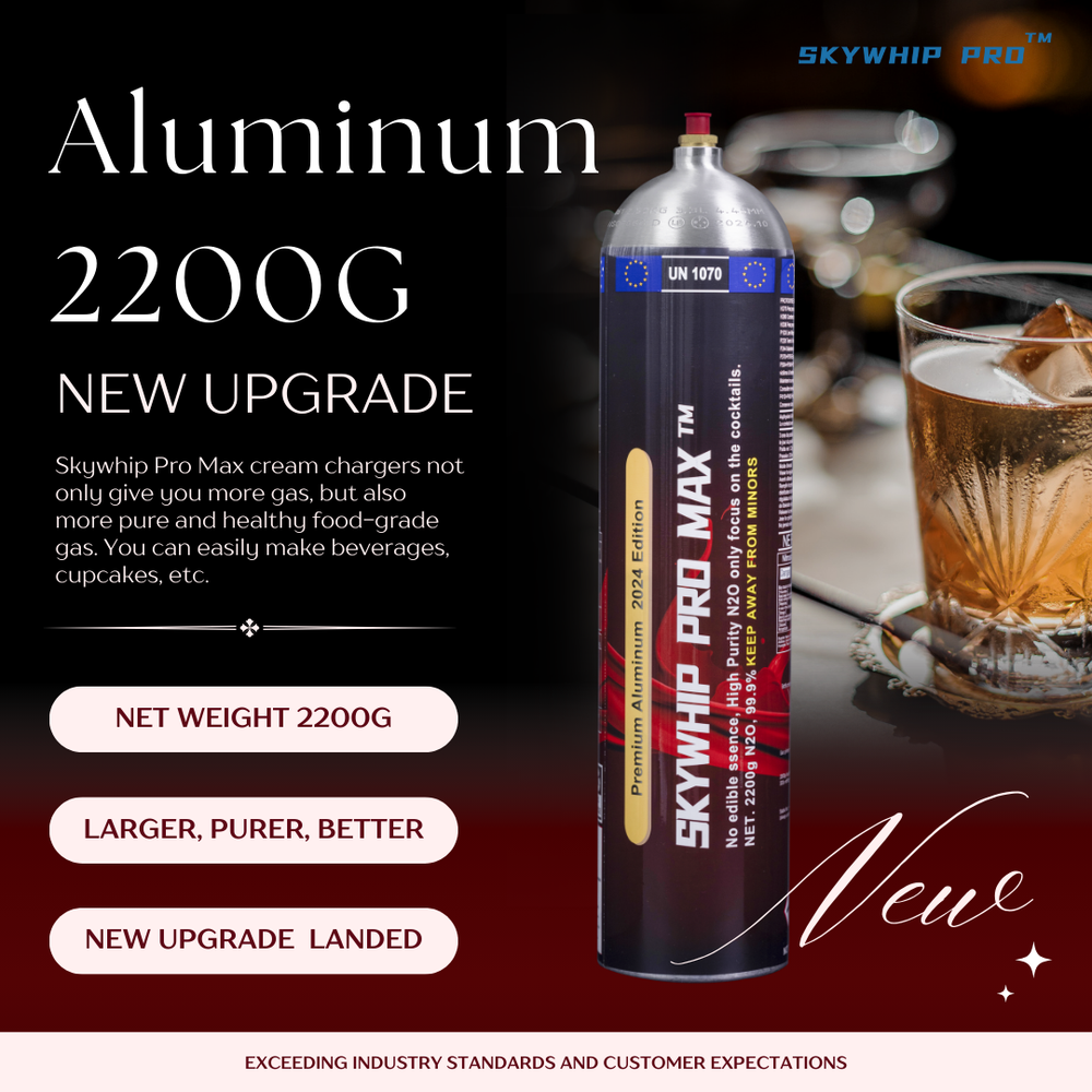 Aluminum Skywhip 3.3L Cream Chargers – Lightweight & Ultra-Pure N2O