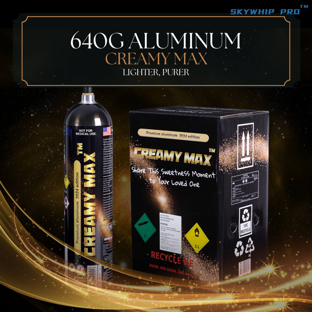 Aluminum Creamy Max 640G Cream Chargers