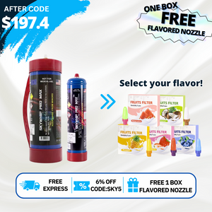 [FREE 1 BOX FLAVORED NOZZLE] 1 Tank Skywhip Pro Max 3.3L + 1 Tank Skywhip Pro 660g Cream Chargers N2O
