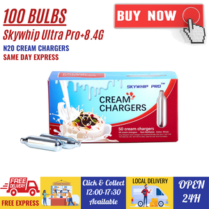 100 Bulbs [SP+] Fresh Skywhip Ultra Pro+ 8.4g Whipped Cream Chargers N2O Pure New Brand