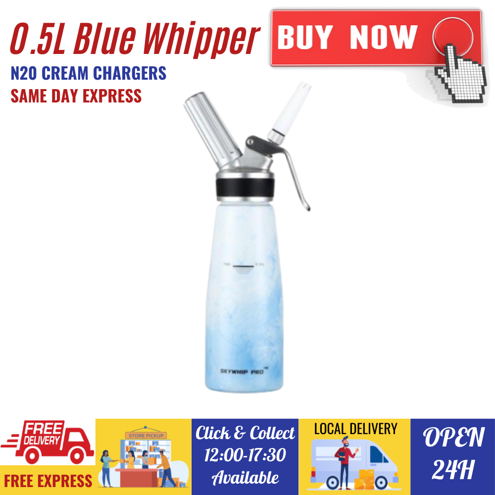 1 x 0.5l blue whipper