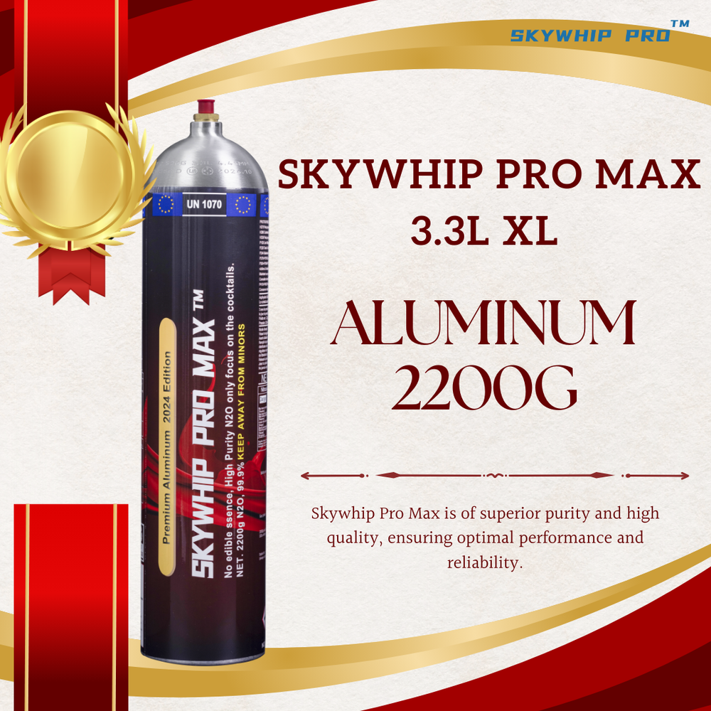 Aluminum Skywhip 3.3L Cream Chargers – Lightweight & Ultra-Pure N2O