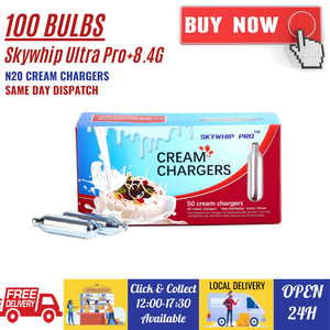 100 Bulbs [SP+] Fresh Skywhip Ultra Pro+ 8.4g Whipped Cream Chargers N2O Pure New Brand